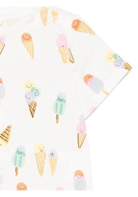 T-Shirt Bianca Con Stampa Gelati All-Over STELLA MCCARTNEY KIDS | TW8131-Z2732101MC